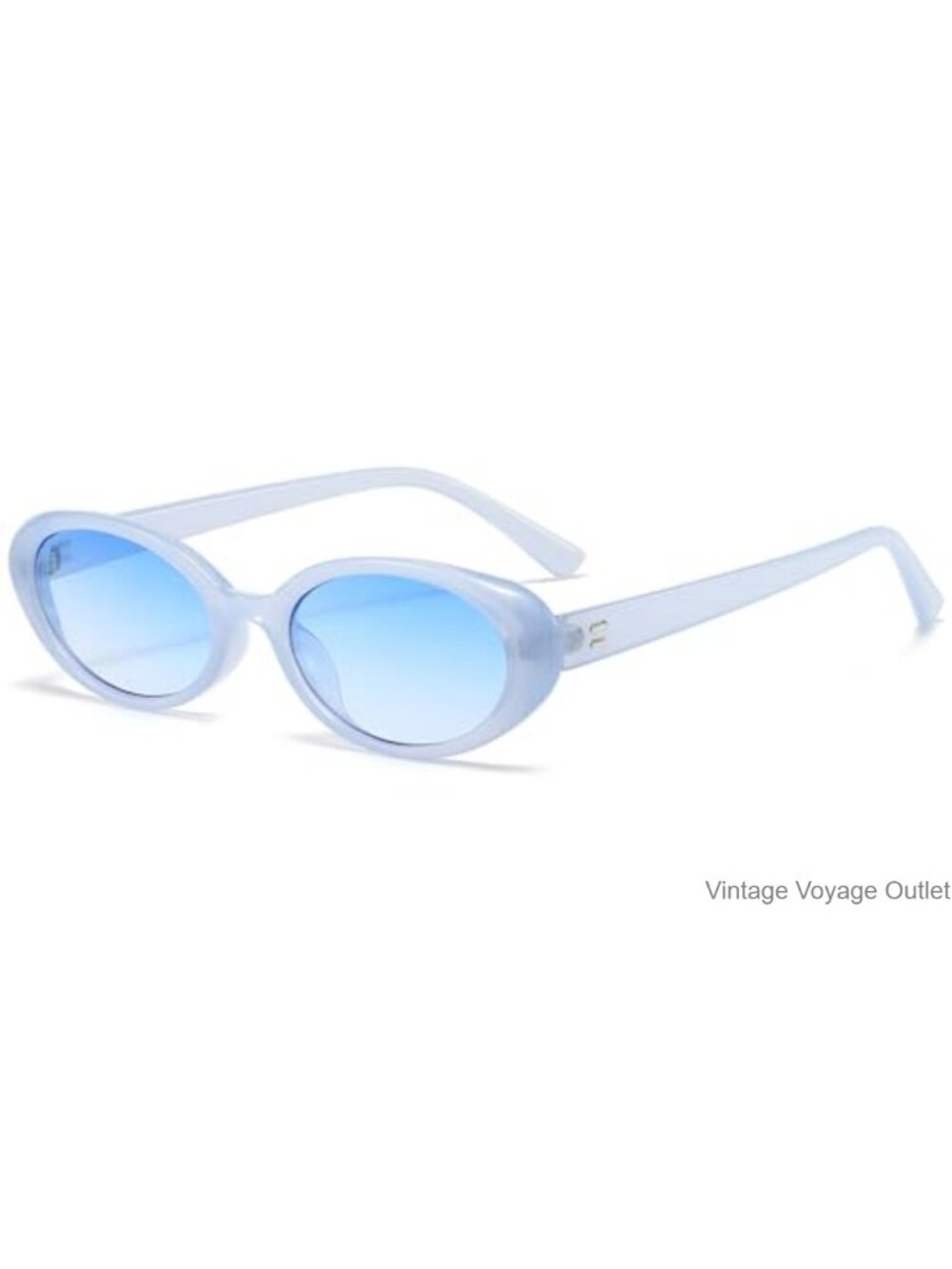 Retro Oval Sunglasses UV400 Full Frame Gradient Unisex Small Face